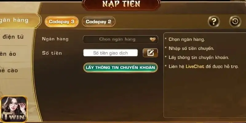 Nạp tiền Twin68 ngay để cá cược các siêu phẩm từ cổng game